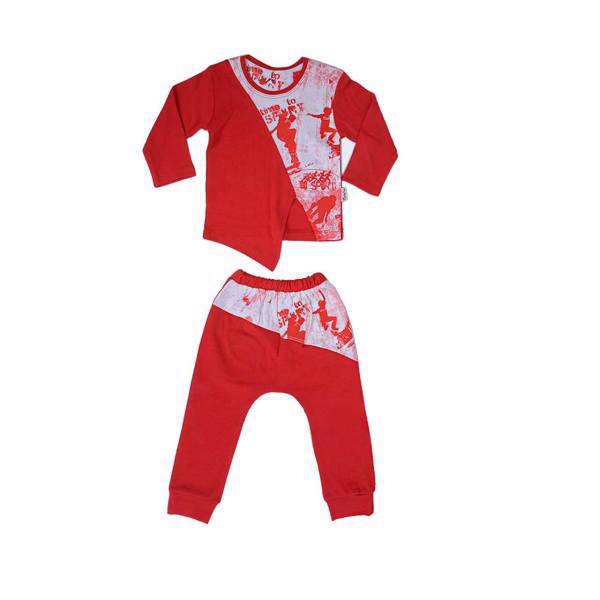 ست لباس پسرانه وان بای وان مدل4-444، One By One 444-4 Baby Boy Clothing Set