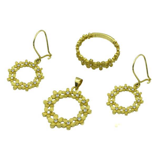 ست طلا 18 عیار جواهری جواهری سون مدل 1987، Seven Jewelry C1987 Gold Set