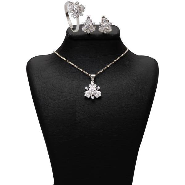 ست نقره شهر جواهر مدل SJS-SER038، Shahrejavaher SJS-SER038 Silver Set
