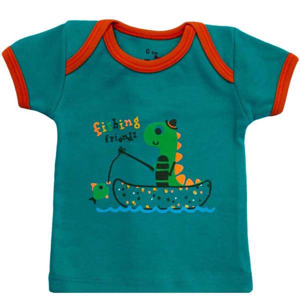 تی شرت آستین کوتاه نوزادی آدمک مدل Dinosaur، Adamak Dinosaur Baby T Shirt With Short Sleeve