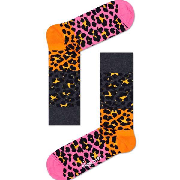 جوراب هپی ساکس مدل Block Leopard، Happy Socks Block Leopard Socks