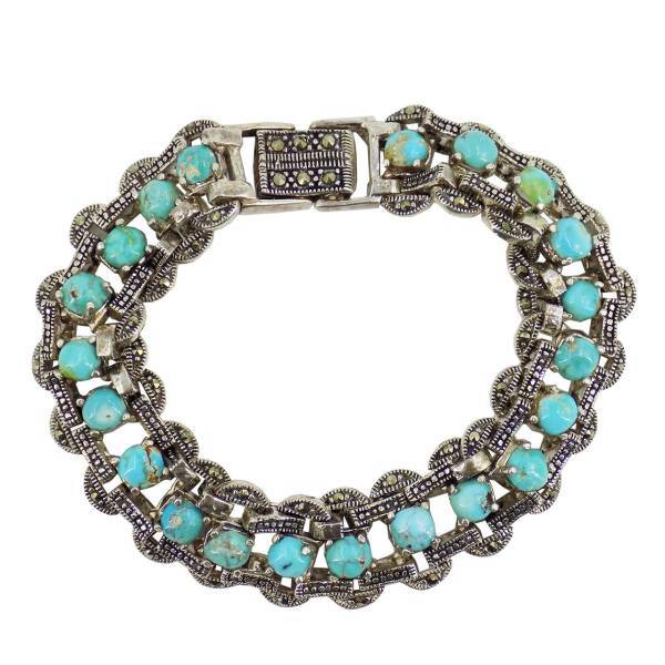 دستبند نقره تاج گوهر مدل TG72