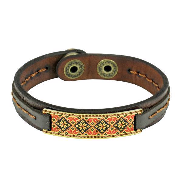 دستبند چرمی اچ آر دیزاین مدل BR34D6، Hr Design BR34D6 Leather Bracelet