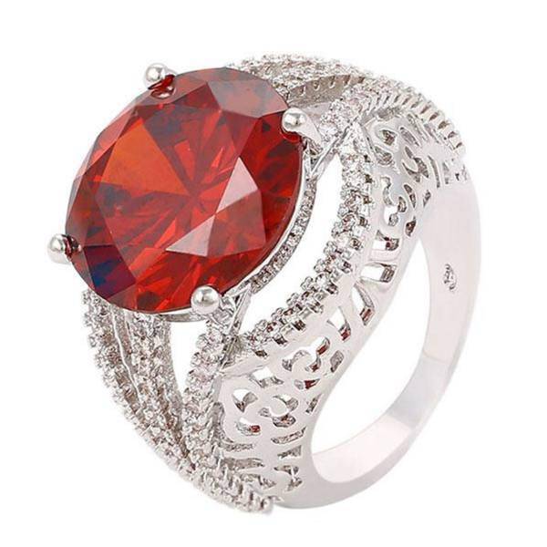 انگشتر زنانه طرح الماس مدل XUPING13672-Red