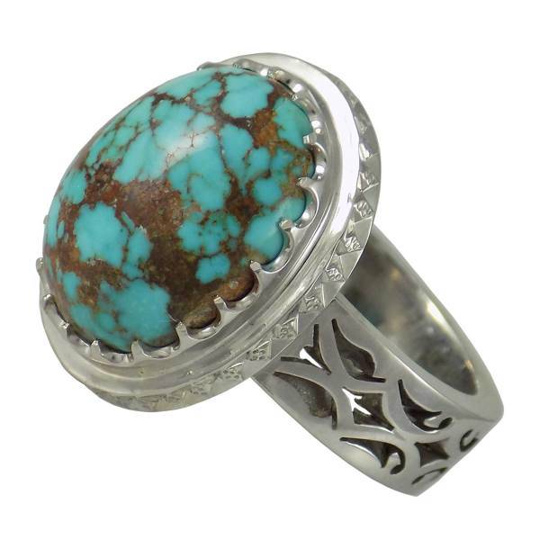 انگشتر نقره فیروزه تاج گوهر مدل TG204