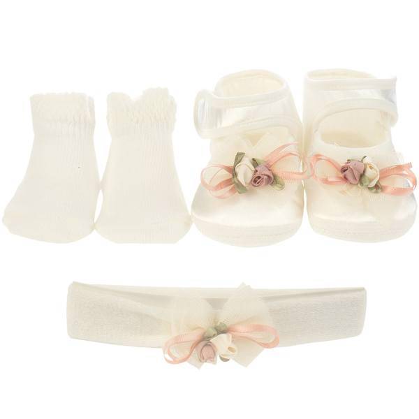 ست هدبند و جوراب و پاپوش یومسه مدل 3753، Yumese 3753 Headband And Socks And Booties Set