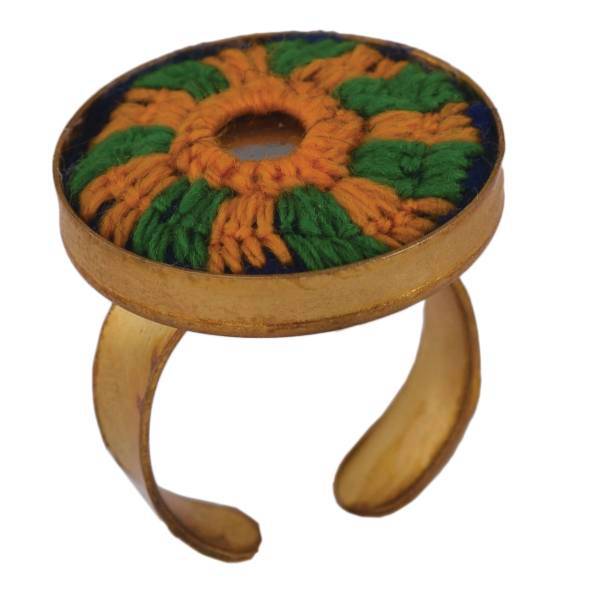 انگشتر سوزن دوزی گالری آرژه طرح آفتابگردان مدل 00-28، Arzhe 28-00 Sunflower Needlework Bracelet