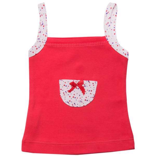 زیرپوش رکابی برگ سبز طرح گلبهی، Barge Sabz Peach Baby Singlet