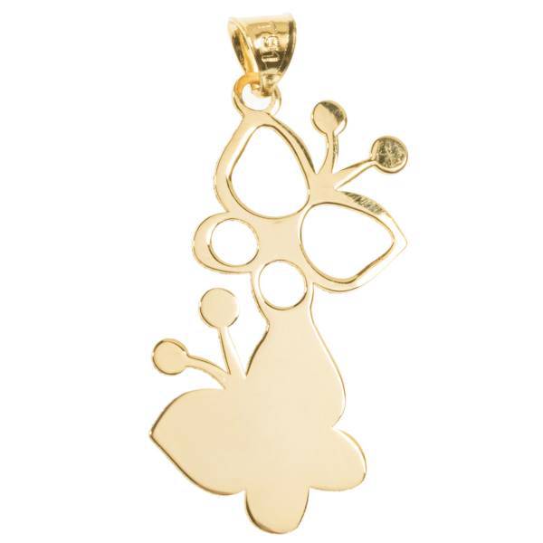 آویز گردنبند طلا 18 عیار رزا مدل N115، Rosa N115 Gold Necklace Pendant Plaque