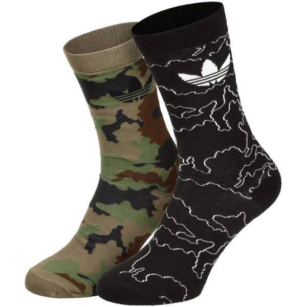 جوراب آدیداس مدل Camo بسته دو عددی، Adidas Camo Socks Pack Of Two