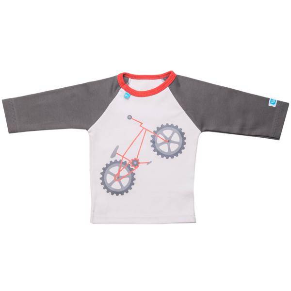 تی شرت آستین بلند تیک تاک طرح تمام چاپ دوچرخه، Tik Tak Bicycle Full Printed Baby T-Shirt With Long Sleeve