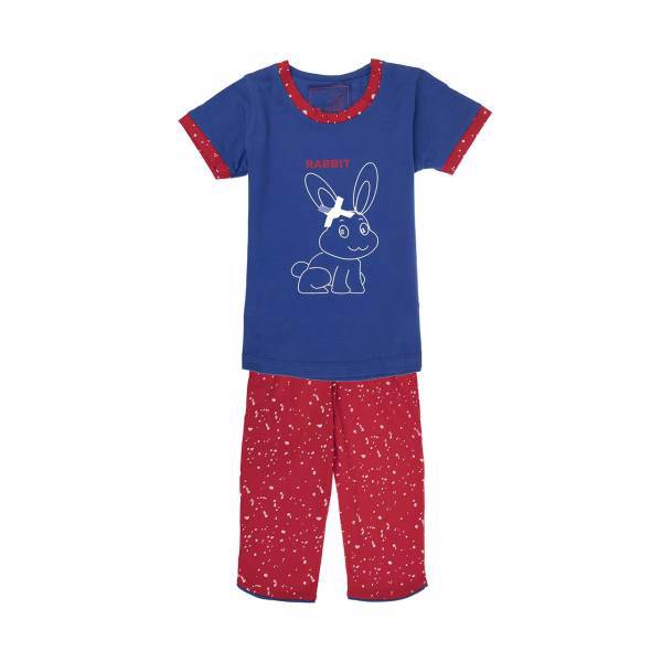 ست تی شرت و شلوارک دخترانه پی جامه مدل 4739-B، Pijame 4739-B T-Shirt And Short Pants For Girls