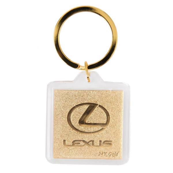 جاسوییچی ورق طلا گالری الون طرح لکسوز کد 198150، Alone Gallery 198050 Lexus Key Ring