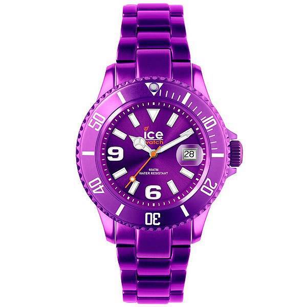 ساعت مچی عقربه ای آیس واچ آیس الو ارغوانی روشن سایز متوسط، Ice-Watch Ice-Alu Purple