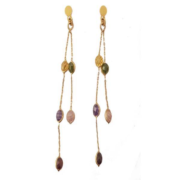 گوشواره طلا 18 عیار گالری آمانژ مدل D111