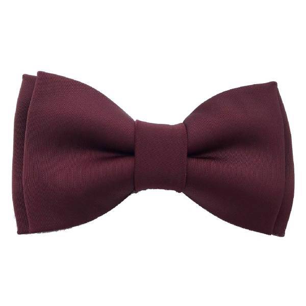 پاپیون ساتن ساده هکس ایران مدل PS-ZRSHK، Hextie Simple Crimson Satin Bowtie