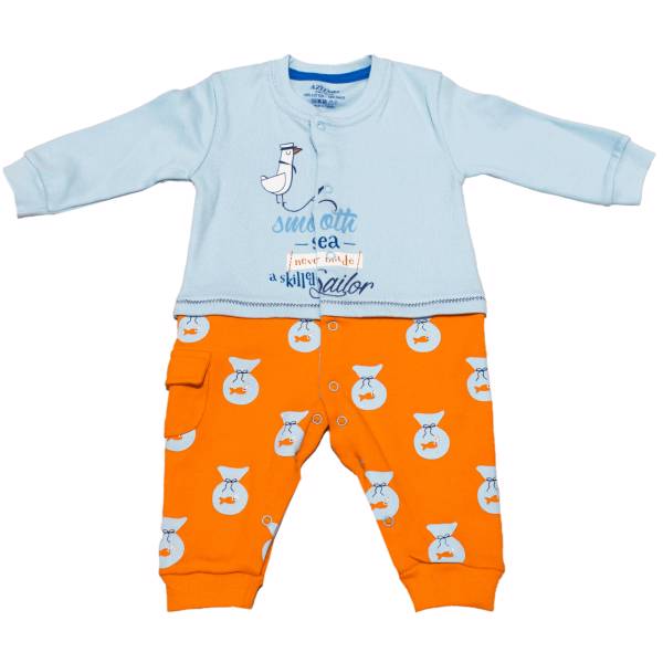 لباس سرهمی عزیز به به مدل 6483، Azizi Bebe 6483 Patch Clothes