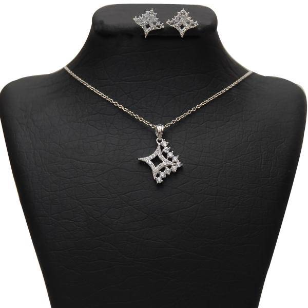 نیم ست نقره شهر جواهر مدل SJS-SE003