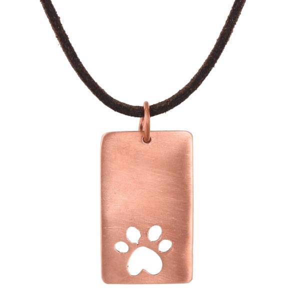 گردنبند برنزی گالری نیلکا طرح مستطیلی پنجه مدل 00-14