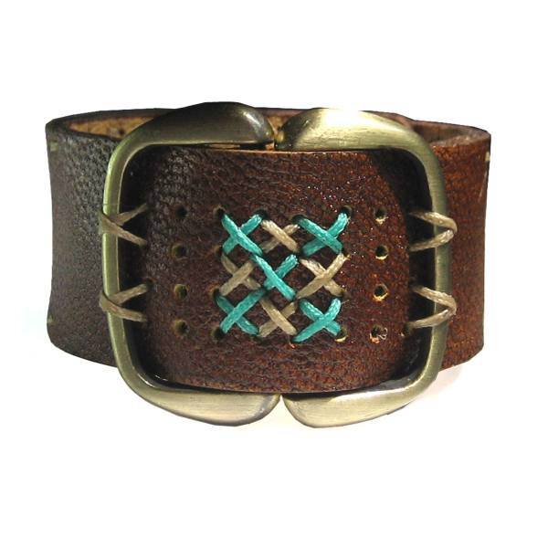 دستبند چرم طبیعی دانوب مدل بوف کد -BR-L-0071، BOOF-BR-L-0071 Danube Leather Bracelet