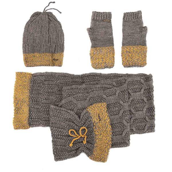 ست شال و کلاه و دستکش مونته مدل 008، Monte 008 Hat And Scarf And Gloves Set