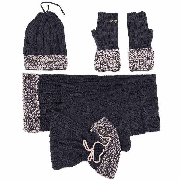 ست شال و کلاه و دستکش مونته مدل 006، Monte 006 Hat And Scarf And Gloves Set