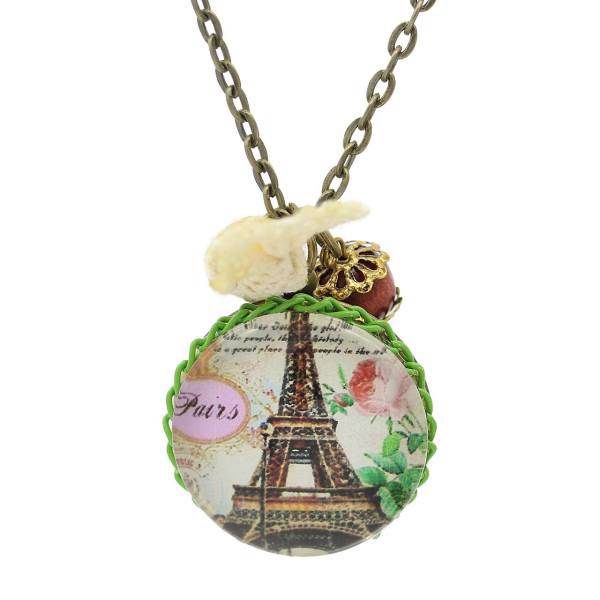 گردنبندقاب عکس لوکسین طرح برج ایفل مدل N568، Loxin Eiffel N568 Necklace