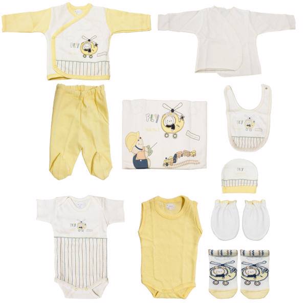 ست لباس نوزادی ببیتوف مدل Yellow 825
