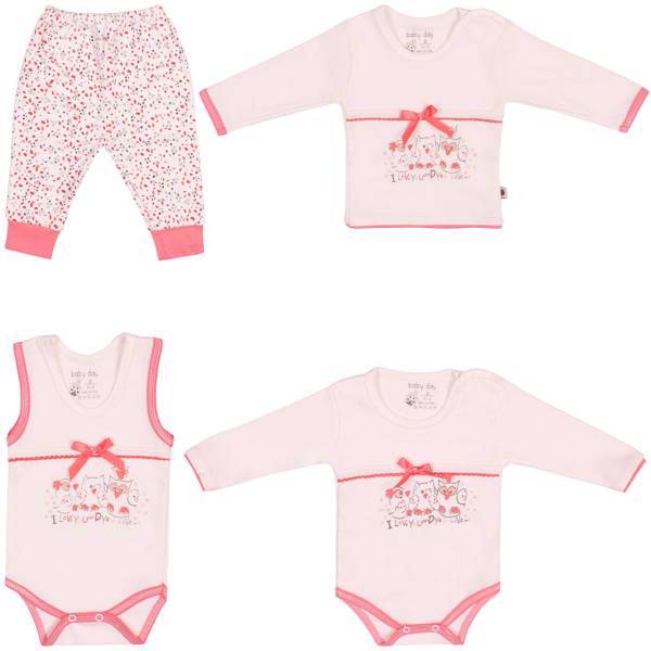 ست لباس نوزاد بیبی دی مدل Owl بسته 4 عددی، Baby Day Owl Baby Clothing Set Pack Of 4