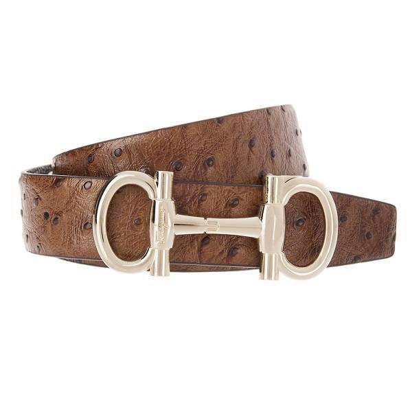 کمربند مردانه سالواتوره فراگامو مدل A23 Coffee، Salvatore Ferragamo A23 Coffee Belt For Men