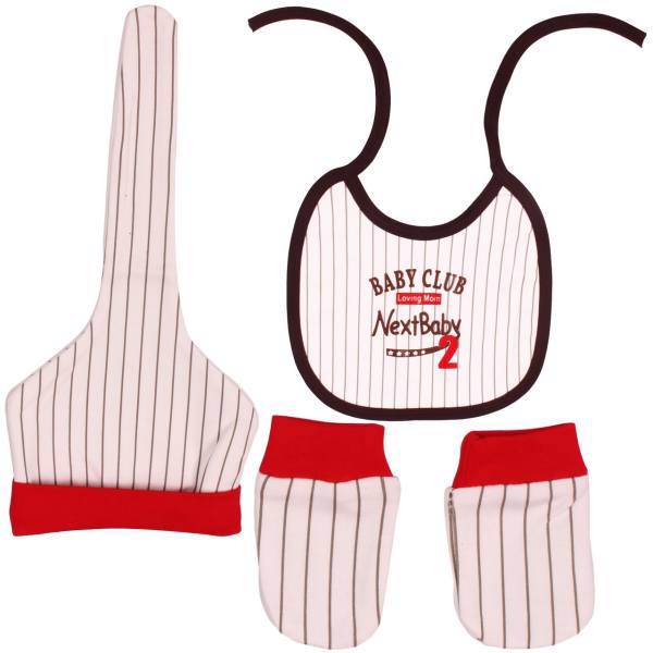 ست کلاه دستکش و پیشبند پوشیران مدل Baby Club، Pooshiran Baby Club Hat And Gloves And Bounty Set