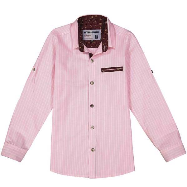 پیراهن آستین بلند پسرانه سون پون مدل 53321، Seven Poon 53321 Long Sleeve Shirt For Boys