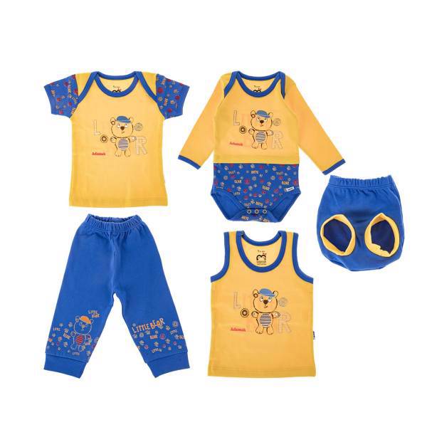 ست لباس نوزادی آدمک مدل 401001، Adamak 401001 Baby Clothes Set