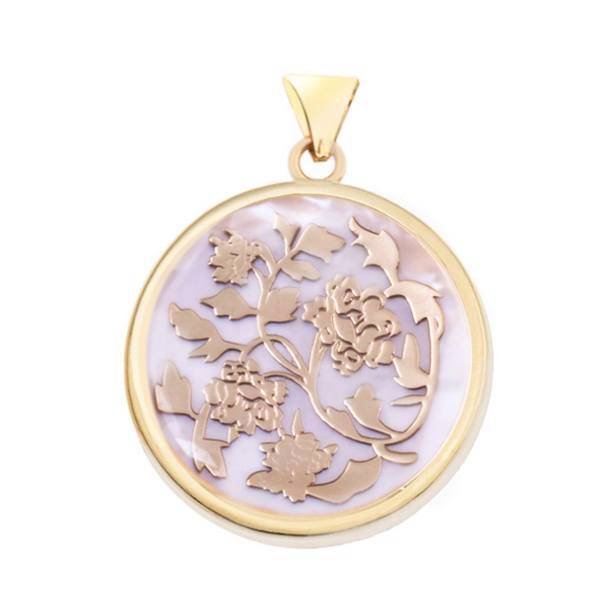 آویز گردنبند طلا 18 عیار مرجان مدل 0468، Marjan 0468 Gold Necklace Pendant Plaque