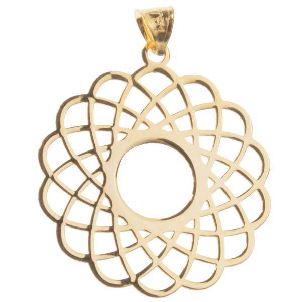 آویز گردنبند طلا 18 عیار رزا مدل N116، Rosa N116 Gold Necklace Pendant Plaque