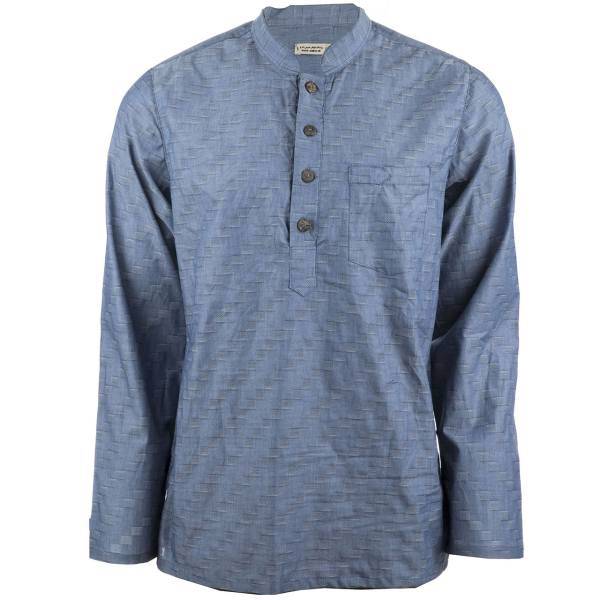 پیراهن آندیا مدل رادمان ابی طوسی طرح دار، Andya Pattern 3 Long Sleeve Shirt For Men