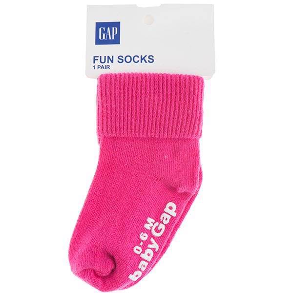 جوراب گپ طرح صورتی، Gap Pink Fun Socks