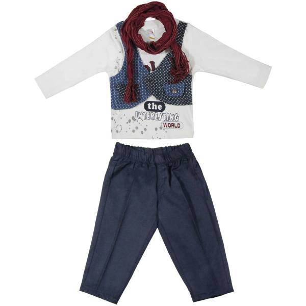 ست لباس پسرانه پاکل ببه مدل 524-51، Pakel Bebe 51-524 Baby Boy Clothing Set