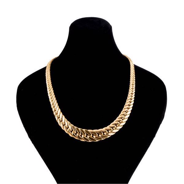 زنجیر طلا 18 عیار گالری طلاچی مدل پهن، Gold chain