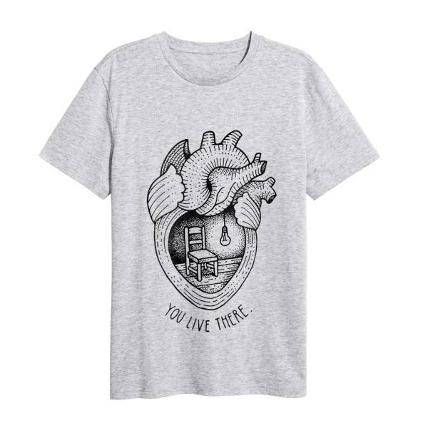 تی شرت ماسادیزان مدل زندگی در قلب کد 215، Masa Design Tshirt Live In Heart 215