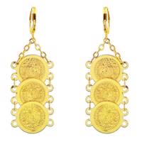 گوشواره شهر شیک طرح سکه ای مدل SH504 Shahr Shik SH504 Coin Earring