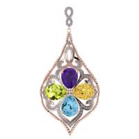 آویز طلا اونیکست مدلMulticolor کد 1653 Onixset Multicolor 1653 Gold Pendan