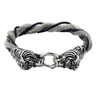 دست بند مردانه طرح چرم مدل 3SCB-1734 3SCB-1734 Bracelets For Men