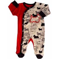 لباس سرهمی جوراب دار آدمک مدل Dog Red - Adamak Dog Red Patch Of Socks Clothes