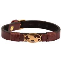 دستبند چرمی کهن چرم طرح تولد دی مدل BR46-12 Kohan Charm Dey BR46-12 Leather Bracelet