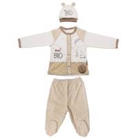 ست لباس نوزادی ارگانیک کارامل مدل TKU2010 Caramell TKU2010 Organic Baby Clothes Set