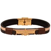 دستبند چرمی کهن چرم طرح فروهر مدل BR35 - Kohan Charm Farvahar BR35 Leather Bracelet