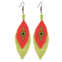 گوشواره سوزن دوزی گالری آرژه طرح بهار مدل 00-17 - Arzhe 17-00 Spring Needlework Earring