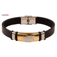 دستبند چرمی کهن چرم طرح فروهر مدل BR38 Kohan Charm Farvahar BR38 Leather Bracelet