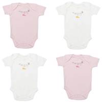 ست زیر دکمه دار آستین کوتاه بیبی کرنر مدل Cupcake بسته 4 عددی Baby Corner Cupcake Under Button With Short Sleeves Set Pack Of 4